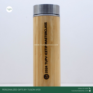 Bamboo Thermos Mug by Tugon 6100

Personalized Gifts Ideal for:
• Corporate Gifts
• Wedding Favors
• Gift for Her, Gift for Him
• Mother's Day or Father's Day Gift
• Christmas Gift