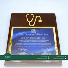Load image into Gallery viewer, Awarding Excellence in schools, sports, corporate events, or competitions.
Recognition of Achievements in workplaces, non-profits, or community programs.
Commemorating Special Occasions such as anniversaries, retirements, or partnerships.
Corporate Branding: Enhance your brand image by gifting unique, eco-friendly wooden plaques.
