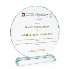 Load image into Gallery viewer, Glass plaque award for corporate recognition, employee appreciation, and service awards in Bacolod City
