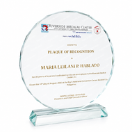 Glass plaque award for corporate recognition, employee appreciation, and service awards in Bacolod City