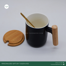 Load image into Gallery viewer, Nordic Coffee and Tea Mug with Bamboo Lid - &quot;Nina&quot;
