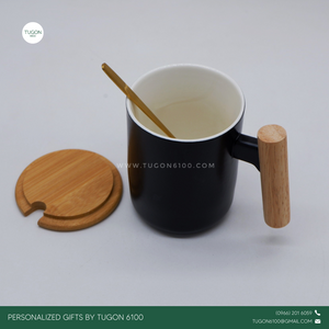 Nordic Coffee and Tea Mug with Bamboo Lid - "Nina"