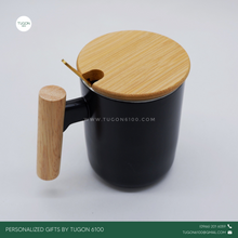 Load image into Gallery viewer, Nordic Coffee and Tea Mug with Bamboo Lid - &quot;Nina&quot;
