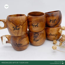 Load image into Gallery viewer, Wooden Coffee Mug

Personalized Gifts by Tugon 6100 Ideal for:
• Corporate Gifts
• Wedding Favors
• Gift for Her, Gift for Him
• Mother&#39;s Day or Father&#39;s Day Gift
• Christmas Gift
