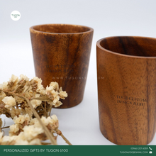 Load image into Gallery viewer, Personalized Wooden Cup by Tugon 6100.

Ideal for:
• Corporate Gifts
• Wedding Favors
• Gifts for Him / Gifts for Her
• Father&#39;s Day / Mother&#39;s Day Gift
• Christmas Gift
