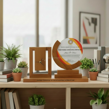 Load image into Gallery viewer, Standing Desk Clock with Plaque Set - "Cian with Morocco"
