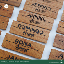 Load image into Gallery viewer, Tugon 6100 - Wooden Name Plate Personalized
