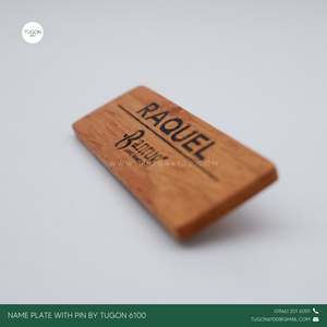 Tugon 6100 - Wooden Name Plate Personalized