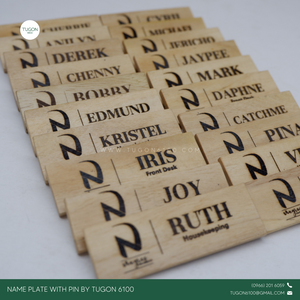 Tugon 6100 - Wooden Name Plate Personalized