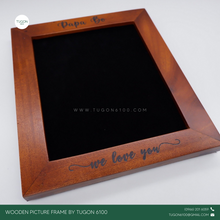 Load image into Gallery viewer, Wooden and Personalized Picture Frame: Personalized Wooden Desk Clock -PERFECT GIFT IDEAS FOR: Wedding souvenir, Christmas Gift, Corporate Gift, Anniversary Gift, Birthday Gift, Father&#39;s Day Gift, Mother&#39;s Day Gift, personal use. TUGON 6100
