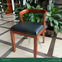 Load image into Gallery viewer, Custom wooden accent chair with upholstered seat and low-profile armrests by Tugon 6100; Wooden furniture; Furniture Shop
