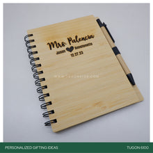 Load image into Gallery viewer, With FREE LASER ENGRAVING of your preferred name or logo on bamboo cover.  PERFECT GIFT IDEAS FOR: Wedding souvenir, Christmas Gift, Corporate Gift, Anniversary Gift, Birthday Gift, Father&#39;s Day Gift, Mother&#39;s Day Gift, personal use.
