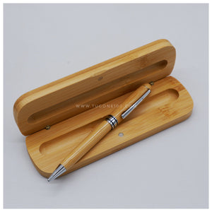 With FREE LASER ENGRAVING of your preferred name or logo.  PERFECT GIFT IDEAS FOR: Wedding souvenir, Christmas Gift, Corporate Gift, Anniversary Gift, Birthday Gift, Father's Day Gift, Mother's Day Gift, personal use. Bamboo Pen with Bamboo Case.