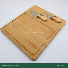 Load image into Gallery viewer, Cheeseboard with Cutlery. PERFECT GIFT IDEAS FOR: Wedding souvenir, Christmas Gift, Corporate Gift, Anniversary Gift, Birthday Gift, Father&#39;s Day Gift, Mother&#39;s Day Gift, personal use. TUGON 6100
