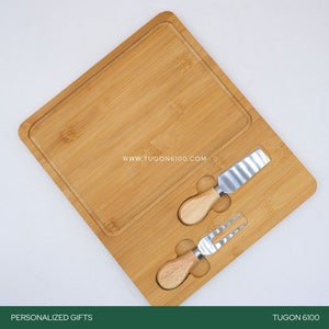 Cheeseboard with Cutlery. PERFECT GIFT IDEAS FOR: Wedding souvenir, Christmas Gift, Corporate Gift, Anniversary Gift, Birthday Gift, Father's Day Gift, Mother's Day Gift, personal use. TUGON 6100