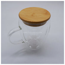 Load image into Gallery viewer, PERFECT GIFT IDEAS FOR: Wedding souvenir, Christmas Gift, Corporate Gift, Anniversary Gift, Birthday Gift, Father&#39;s Day Gift, Mother&#39;s Day Gift, personal use. Glass Coffee Mug with Bamboo Lid. Tugon 6100
