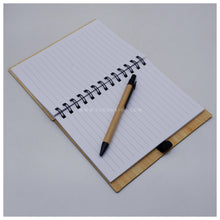 Load image into Gallery viewer, With FREE LASER ENGRAVING of your preferred name or logo on bamboo cover.  PERFECT GIFT IDEAS FOR: Wedding souvenir, Christmas Gift, Corporate Gift, Anniversary Gift, Birthday Gift, Father&#39;s Day Gift, Mother&#39;s Day Gift, personal use. Bamboo notebook. Tugon 6100
