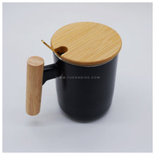 Load image into Gallery viewer, With FREE LASER ENGRAVING of your preferred name or logo on bamboo lid.  PERFECT GIFT IDEAS FOR: Wedding souvenir, Christmas Gift, Corporate Gift, Anniversary Gift, Birthday Gift, Father&#39;s Day Gift, Mother&#39;s Day Gift, personal use. Nordic coffee and tea mug. Tugon 6100
