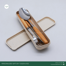 Load image into Gallery viewer, Spoon, Fork and Chopstick Set with Case - &quot;Sofia&quot;
