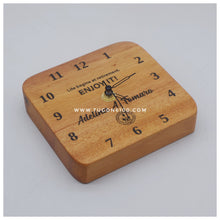 Load image into Gallery viewer, Personalized Wooden Desk Clock. Ideal for: Corporate Gifts, Retirement Gift, Wedding Favors, Souvenirs, Birthday Gift, Christmas Gift, Anniversary Gift, Mother&#39;s Day Gift, Father&#39;s Day Gift, Congratulatory Gift. TUGON 6100.
