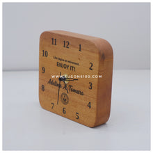 Load image into Gallery viewer, Personalized Wooden Desk Clock. Ideal for: Corporate Gifts, Retirement Gift, Wedding Favors, Souvenirs, Birthday Gift, Christmas Gift, Anniversary Gift, Mother&#39;s Day Gift, Father&#39;s Day Gift, Congratulatory Gift. TUGON 6100.
