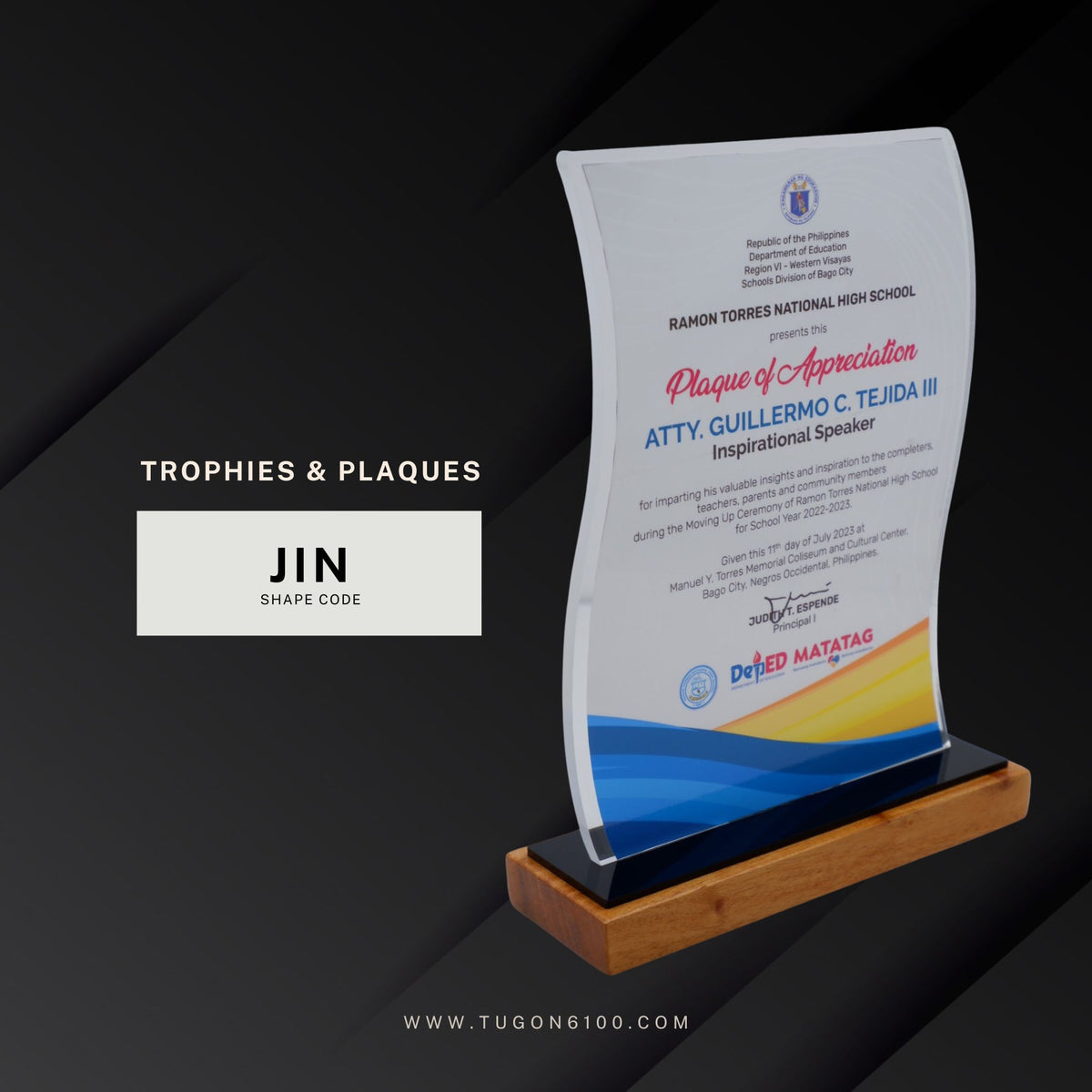 Custom Acrylic Awards | Trophies & Plaques – Tugon 6100