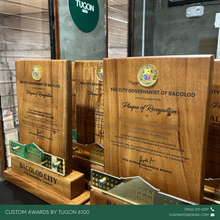 Load image into Gallery viewer, Custom wooden plaques Bacolod City – personalized engraved awards and recognition plaques Philippines
