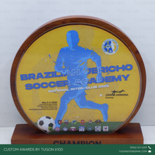 Load image into Gallery viewer, Custom wooden award plaques for events in Bacolod City – corporate, school, and government recognition
