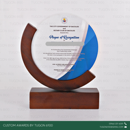 Custom wooden award plaques for events in Bacolod City – corporate, school, and government recognition