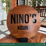 Signature Lightweight Wood-Finish Sign