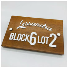Load image into Gallery viewer, STANDARD | No Cover - Wooden House Number Plate
