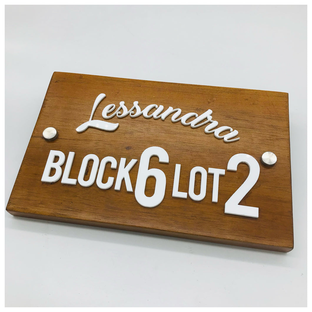 STANDARD | No Cover - Wooden House Number Plate