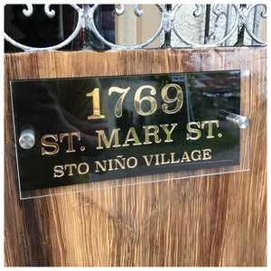 Low price, affordable, high quality, elegant house address plate by Tugon 6100. Perfect for house warming gift.