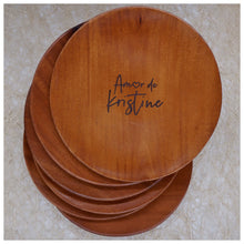 Load image into Gallery viewer, ROUND 10&quot; WOODEN PLATE
