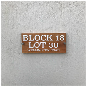 STANDARD | with Acrylic Cover - Wooden House Number Plate