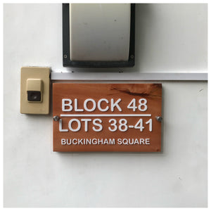 STANDARD | with Acrylic Cover - Wooden House Number Plate
