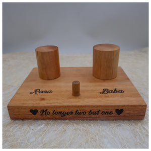 Surprise your loved one with this exquisite Wooden Watch and Ring Holder. Handcrafted with the finest materials, this elegant piece is perfect for corporate, wedding, and everyday gifting. With its classic yet timeless design, it adds a touch of sophistication to any ensemble. Make a statement of true elegance with this lavish gift.