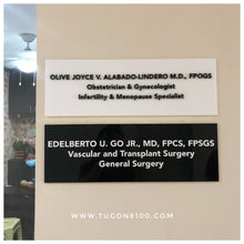 Load image into Gallery viewer, Acrylic signage for a room or office is highly durable, cost-efficient, and perfect for any business or institution, making a lasting impression. - Tugon 6100
