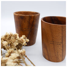 Load image into Gallery viewer, Tugon 6100, personalized wooden cup, customized wooden cup, wedding souvenirs, wooden gifts, unique gifts, made in Philippines, made in Bacolod City Negros
